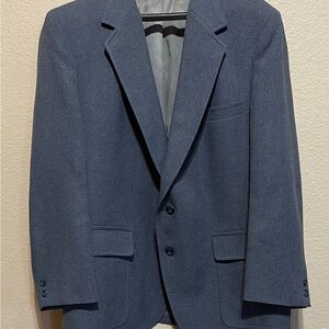 Vintage Palms Beach Blue/Gray Sport Coat with Notched Lapels and Classic Fit
